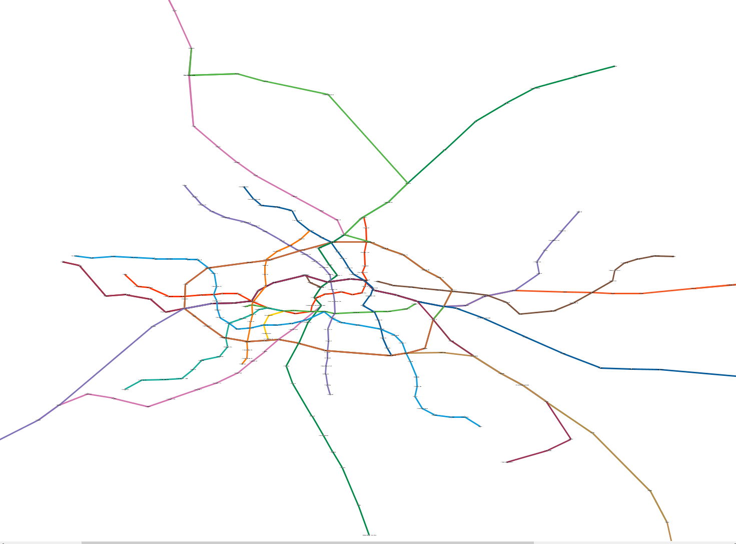 Geographically correct Metro Map of Berlin - used as an input for the automatic algorithm